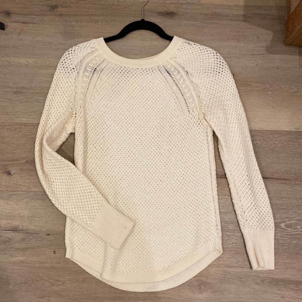 LOFT white knit sweater